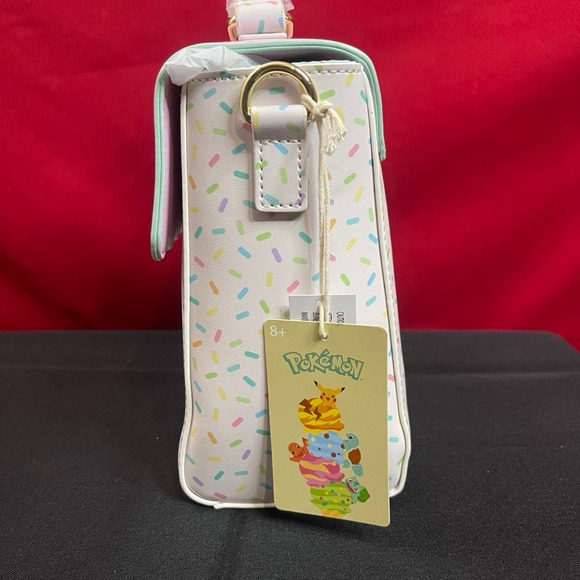 LOUNGEFLY X Pokemon Ice Cream Friends Eevee, Pikachu Scallop Crossbody Bag - Picture 4 of 4